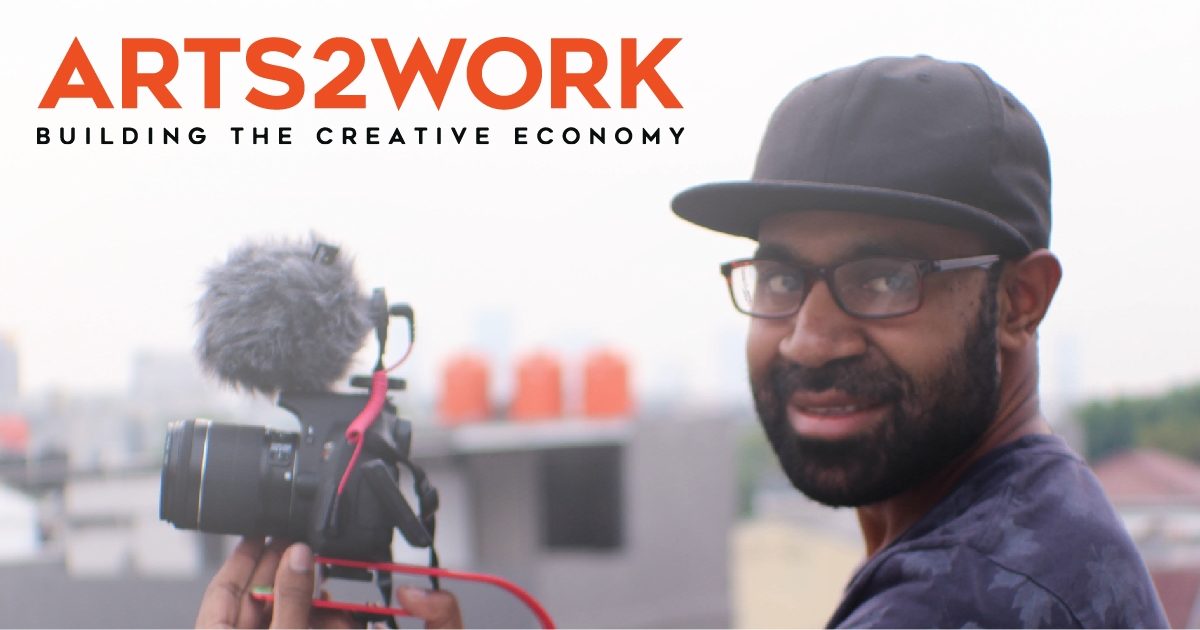 Screenshot of Arts2Work website